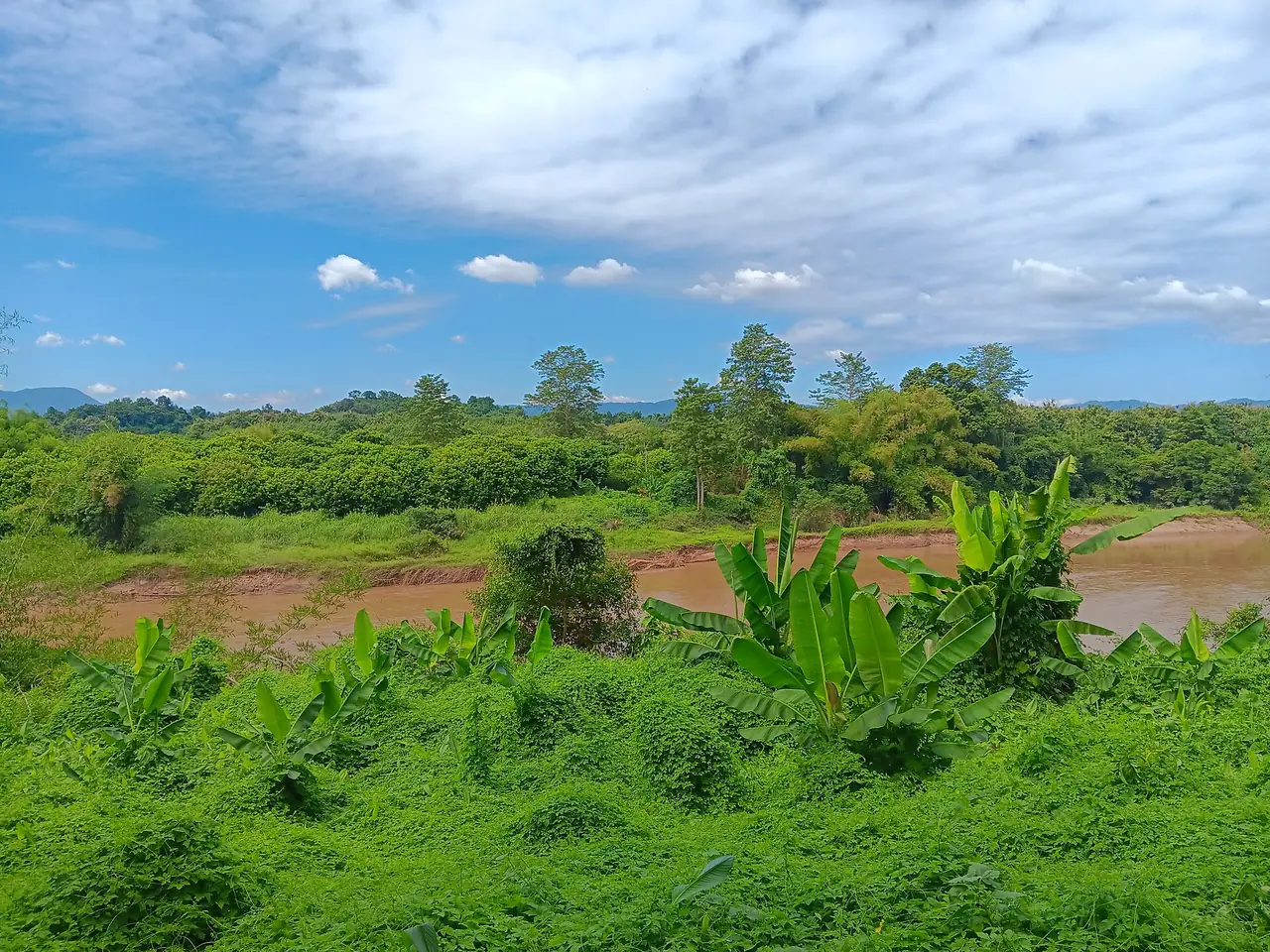 แม่น้ำยมหลังสุสานในอำเภอลอง จังหวัดแพร่ ภาพจาก Wikimedia Commons ผู้ถ่าย Wutkh สัญญา CC0 เป็นภาพบรรยากาศริมน้ำของอำเภอ ไม่ใช่ภาพของสถานที่ท่องเที่ยวที่อธิบายในหน้านี้
